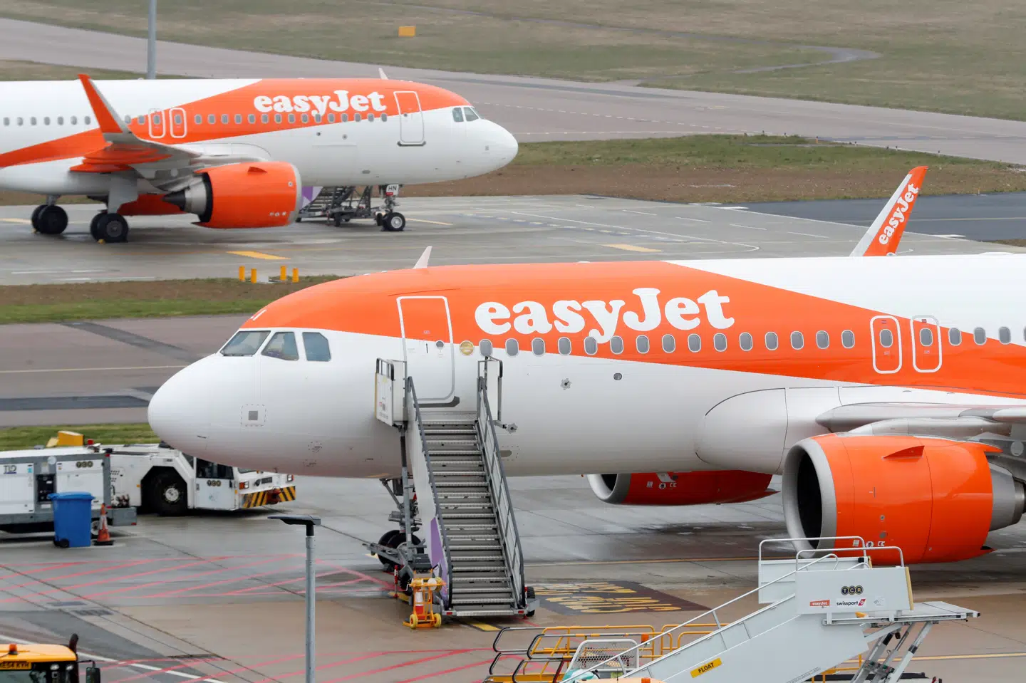 EasyJet har sendt hovedparten af sine ansatte hjem under coronaudbruddet, da selskabets fly står på jorden. (Arkivfoto) Matthew Childs/Reuters
