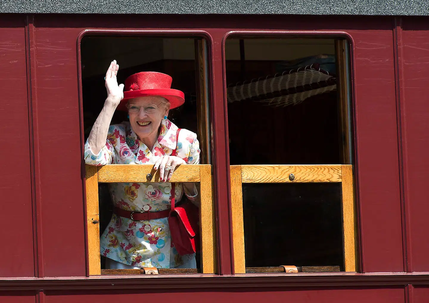 Royalt sommertogt 2013. Dronning Margrethe og prins Henrik besøger Haderslev fredag den 7. juni som en del af deres sommertogt. Fra togtur mellem Haderslev og Hammelev, der foregik i veterantog.