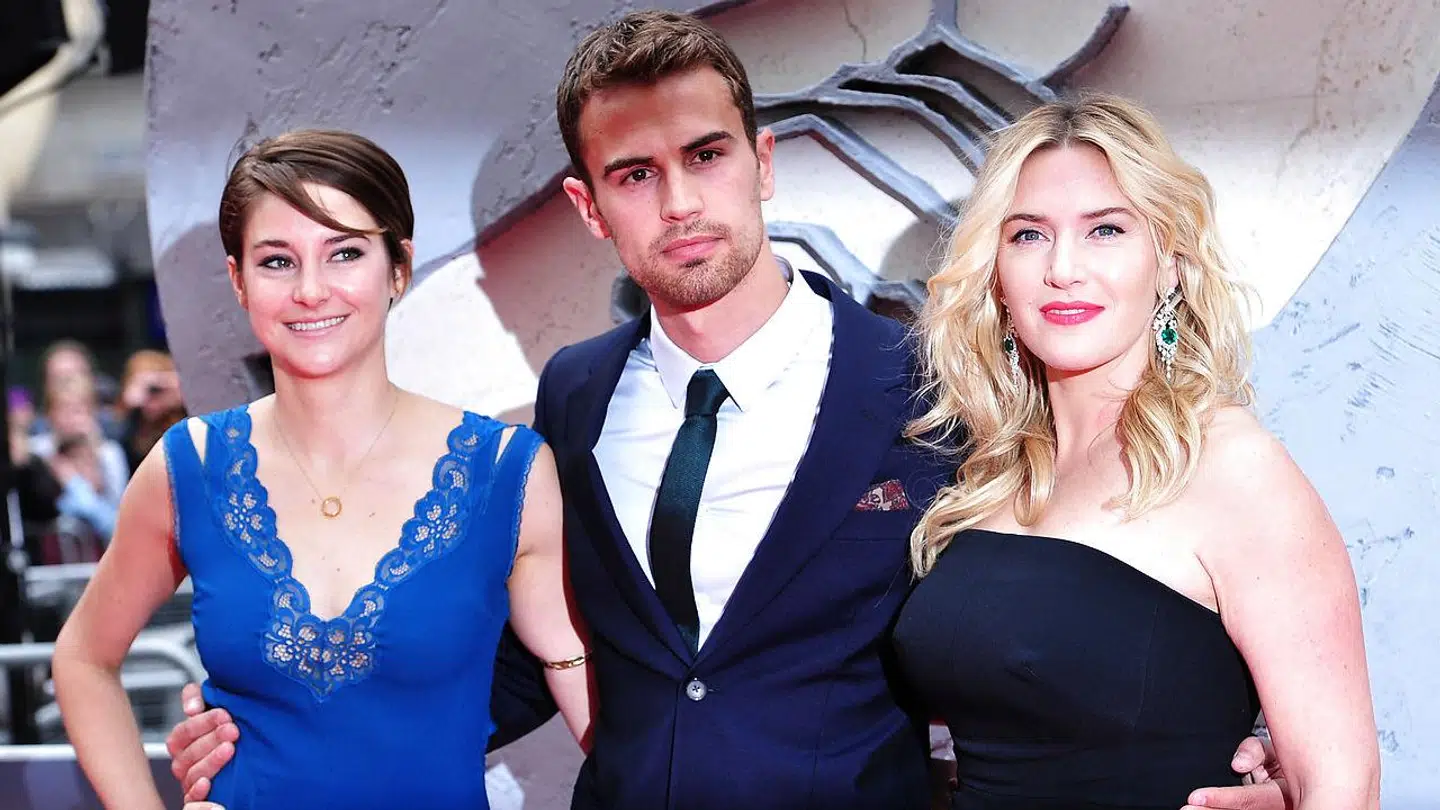 Det var, da Shailene Woodley medvirede i 'Divergent'-filmene, at hun gennemgik et langt sundhedsforløb. Her ses hun med sine medspillere Kate Winslett (th) og Theo James.