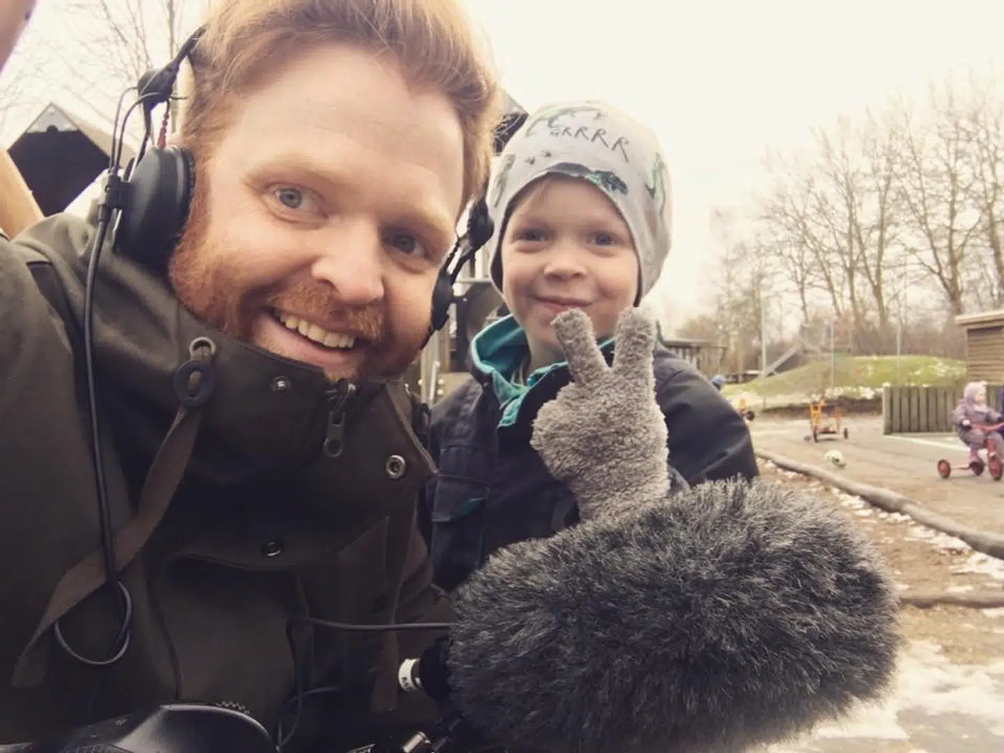 Michael Graversen med sin søn Cornelius.