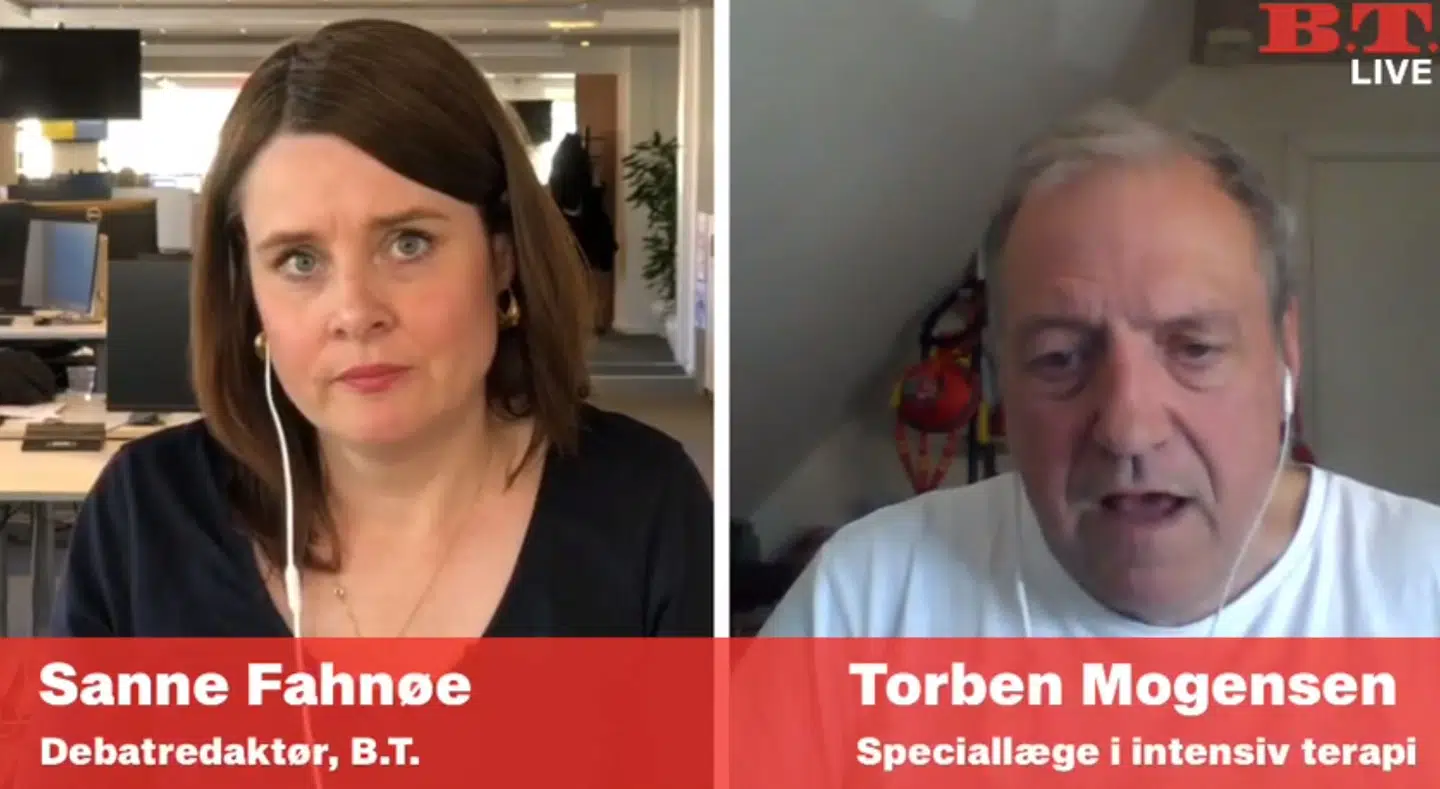 Torben Mogensen igennem live på B.T.'s Facebook-side.