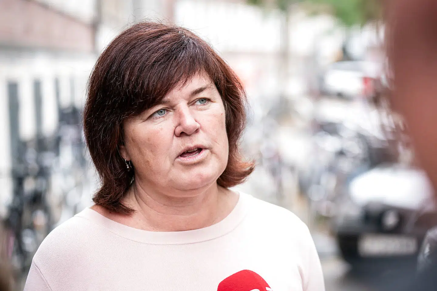 Karina Lorentzen Dehnhardt (SF) ankommer til de røde partiers møde om Støjberg-kommission i Justitsministeriet i København, fredag den 6. september 2019. (Foto: Niels Christian Vilmann/Ritzau Scanpix)