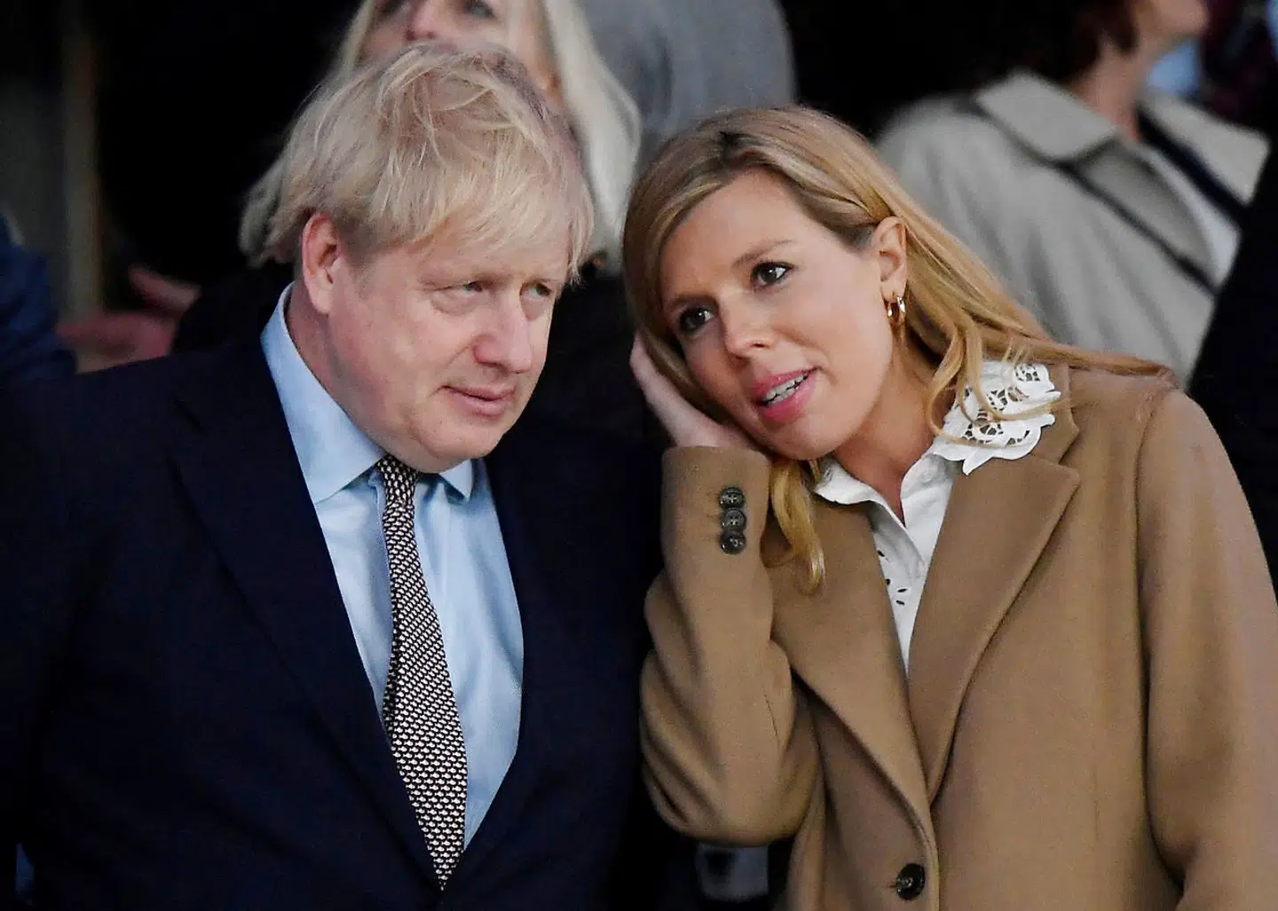 Boris Johnson og hans gravide kæreste, Carrie Symonds, fotograferet sammen i begyndelsen af marts.