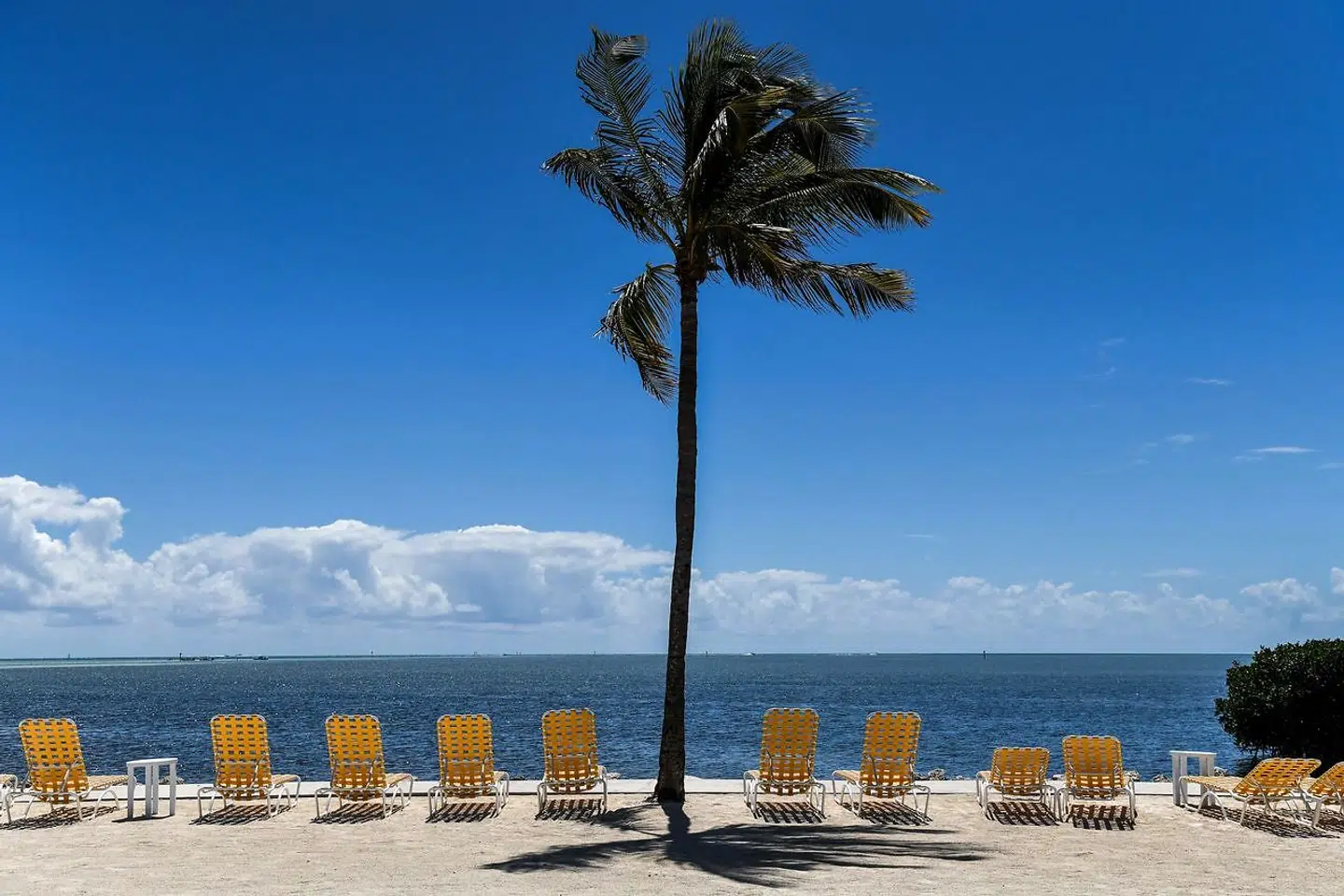 Tomme strande i Floridas Key West. Normalt én af USAs travleste turistmagneter.