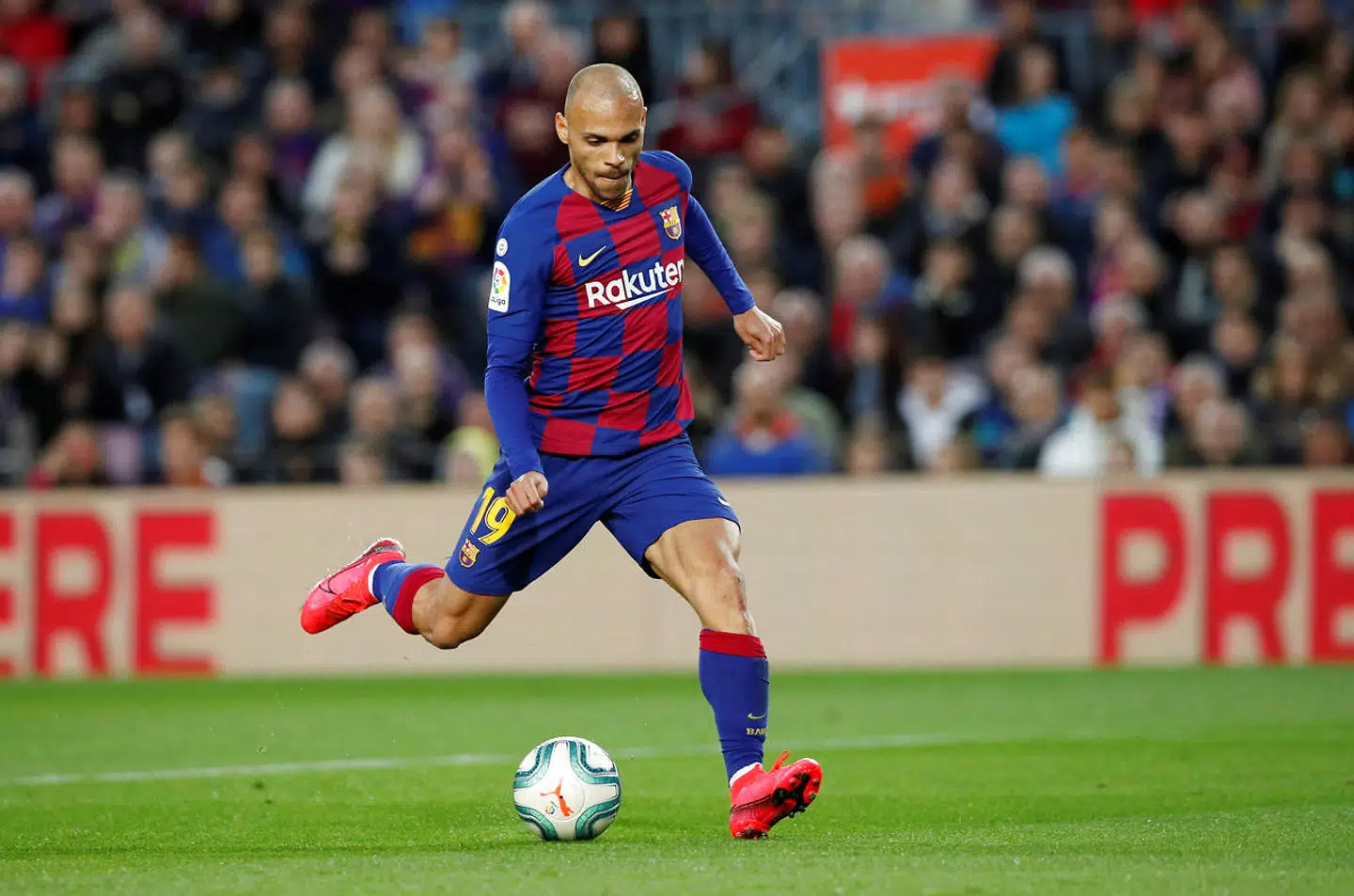 Martin Braithwaite har indtil videre spillet tre kampe for FC Barcelona.