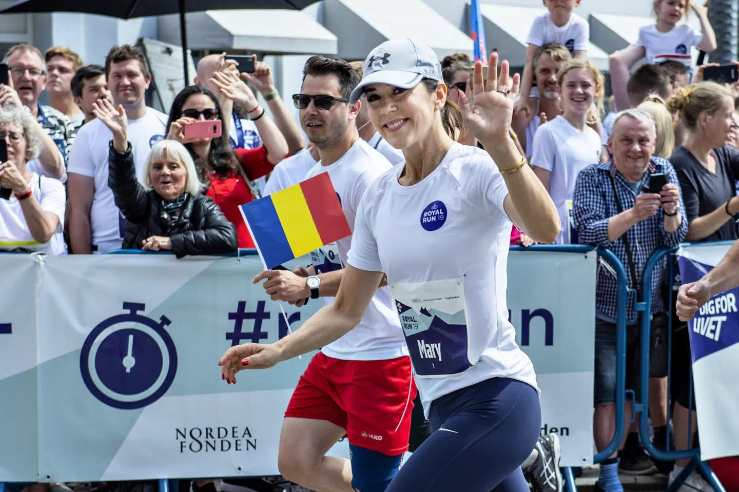 Kronprinsesse Mary deltog i Royal Run sidste år, hvor kronprins Frederik måtte melde afbud grundet en diskusprolaps. (Arkivfoto) Henning Bagger/Ritzau Scanpix