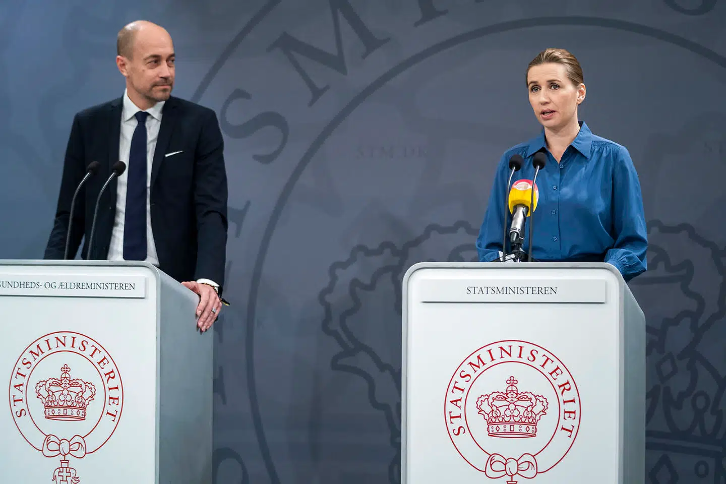 Statsminister Mette Frederiksen og Sundhedsminister Magnus Heunicke.