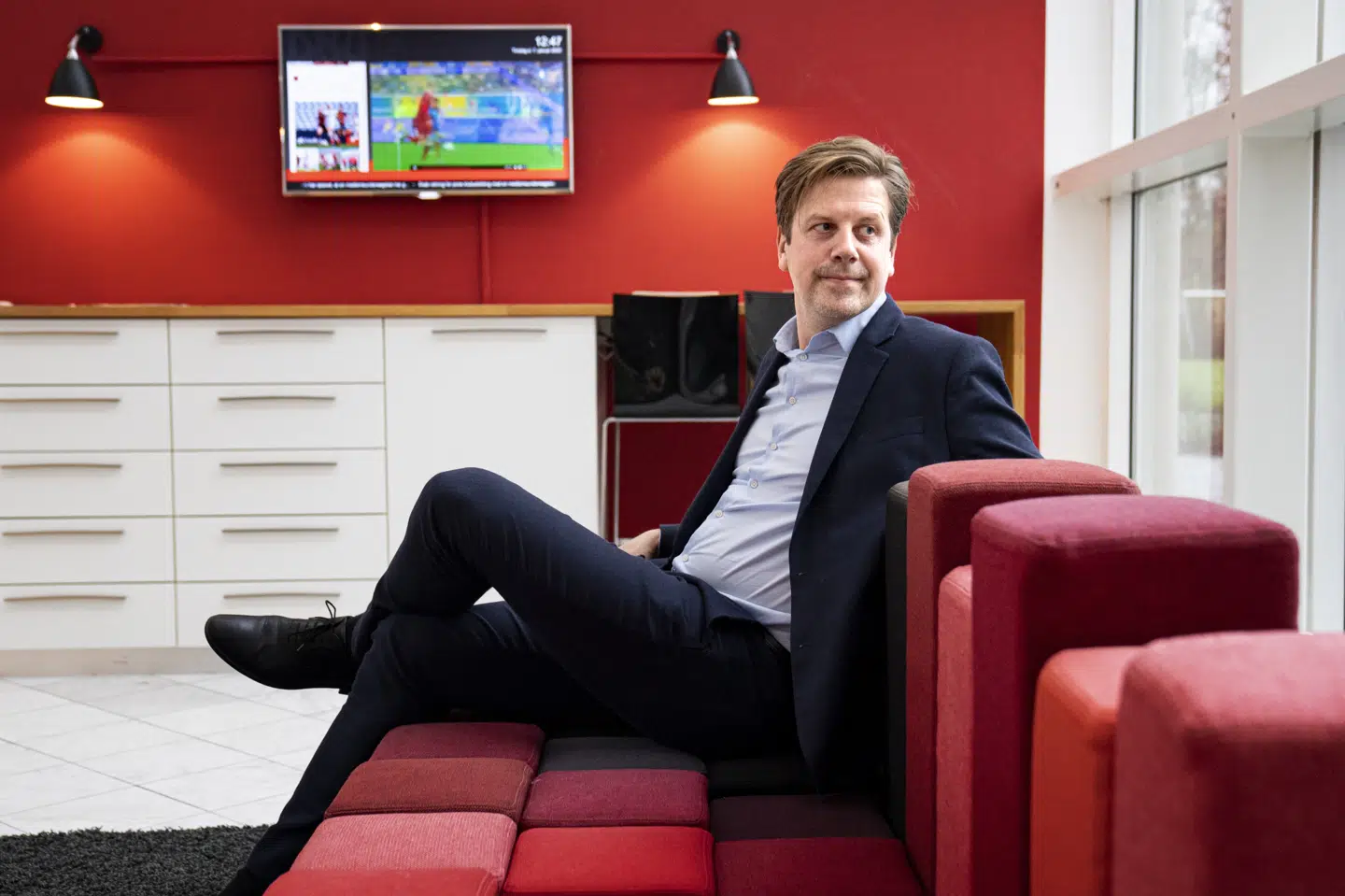 Jakob Jensen, direktør i DBU, sender en række ansatte hjem, mens flere bliver fyret i EM-sekretariatet på grund af udbruddet af coronavirus og udsættelsen af EM. Ida Guldbæk Arentsen/Ritzau Scanpix