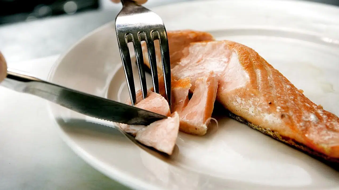 Laks er et eksempel på en fed fisk, der kan være god at spise.