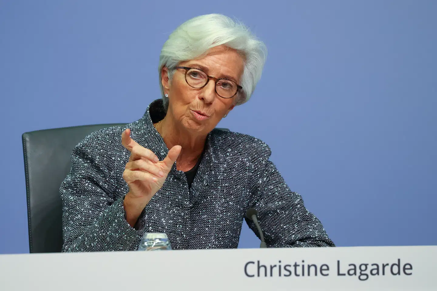 Formand for Den Europæiske Centralbank, Christine Lagarde, mener, at ECB skal bruge alle midler til at stoppe den økonomiske krise. (Arkivfoto.) Kai Pfaffenbach/Reuters