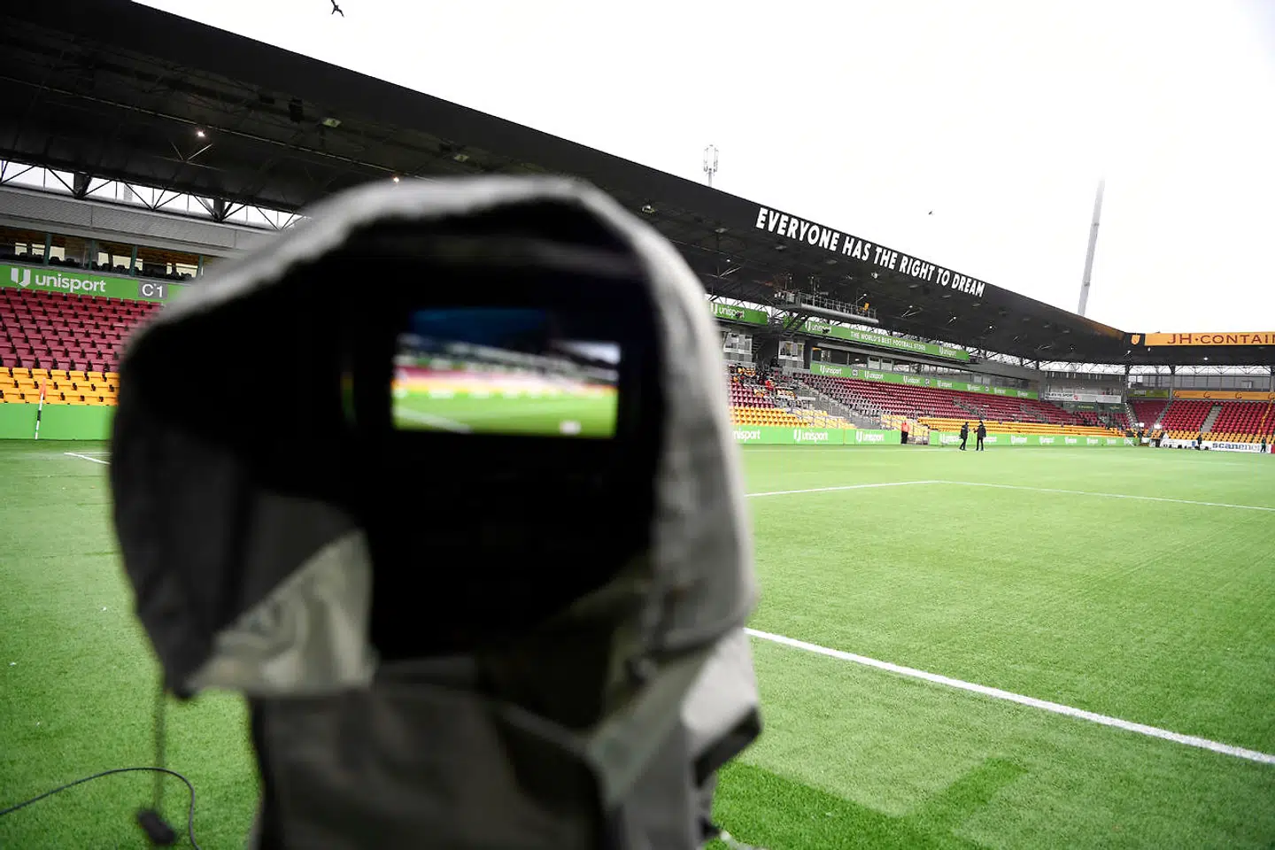 Right to Dream Park i Farum uden tilskuere forud for Superliga opgøret mellem FC Nordsjælland og Brøndby IF søndag den 8. marts 2020. (Foto: Lars Møller/Scanpix 2020)