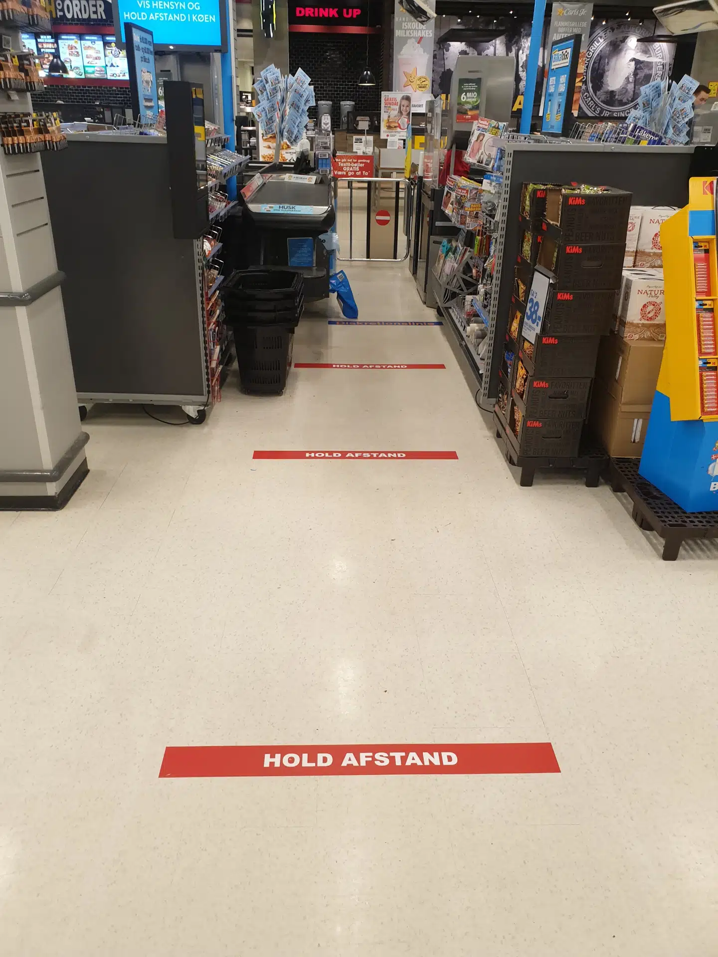 Afstandmarkeringer i Bilka