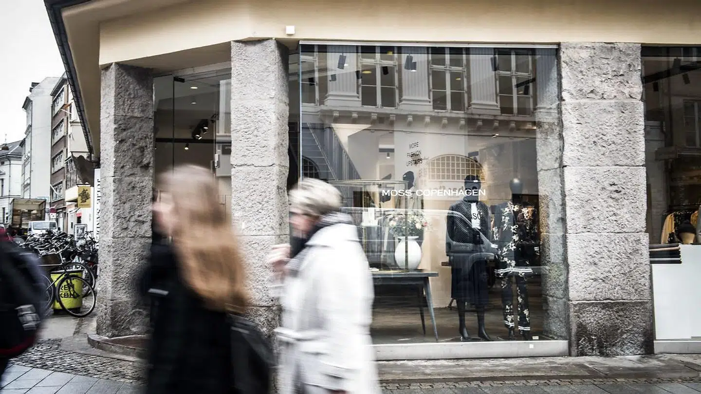 Butiksfacader på Strøget. Moss Copenhagen.