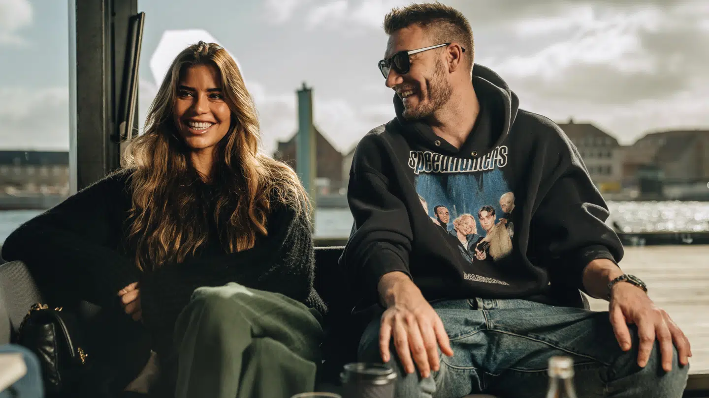 Nicklas Bendtner sammen med sin 27-årige kæreste Philine Roepstorff