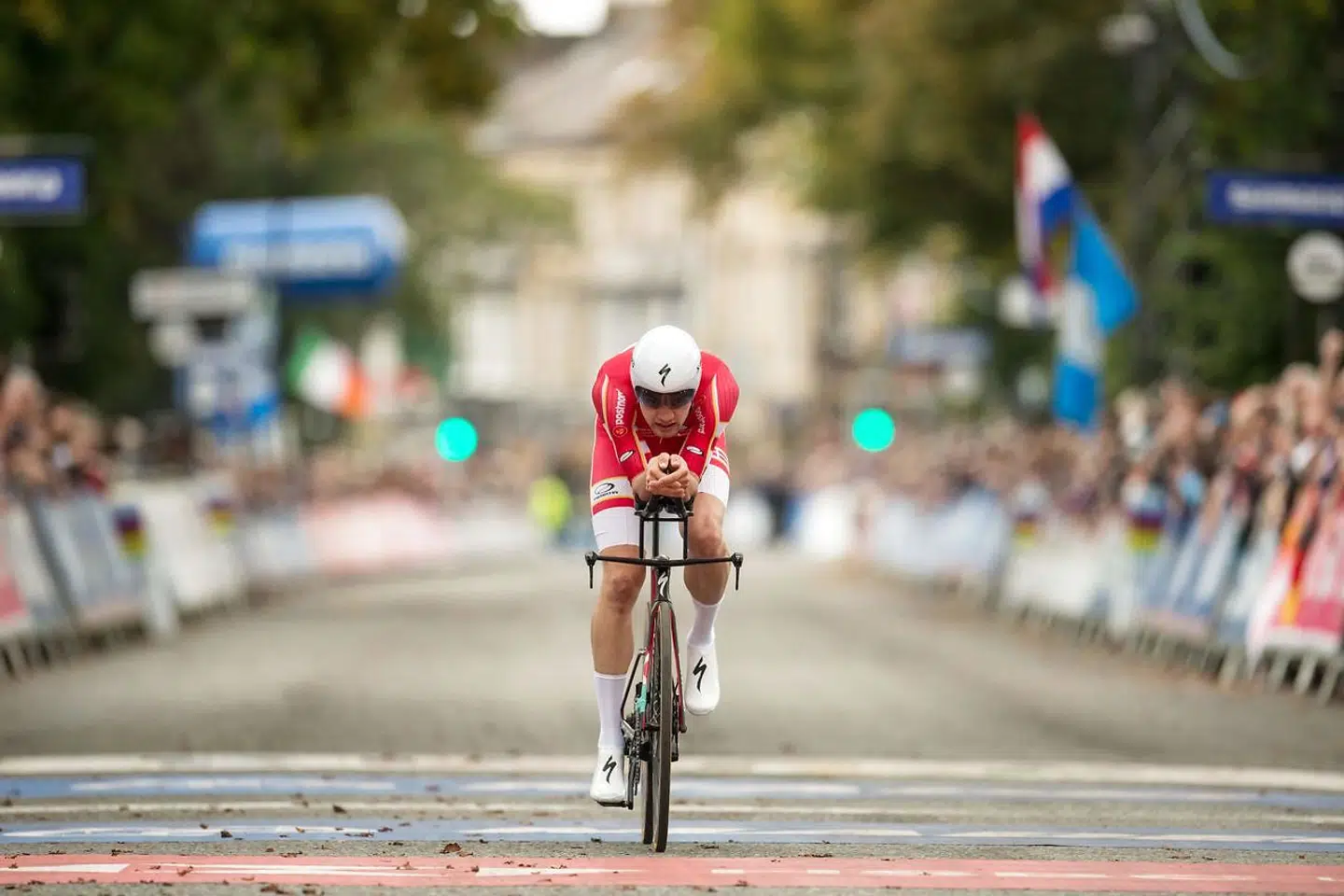 Kasper Asgreen så i en periode ud til at vinde dagens enkeltstart i Paris-Nice.