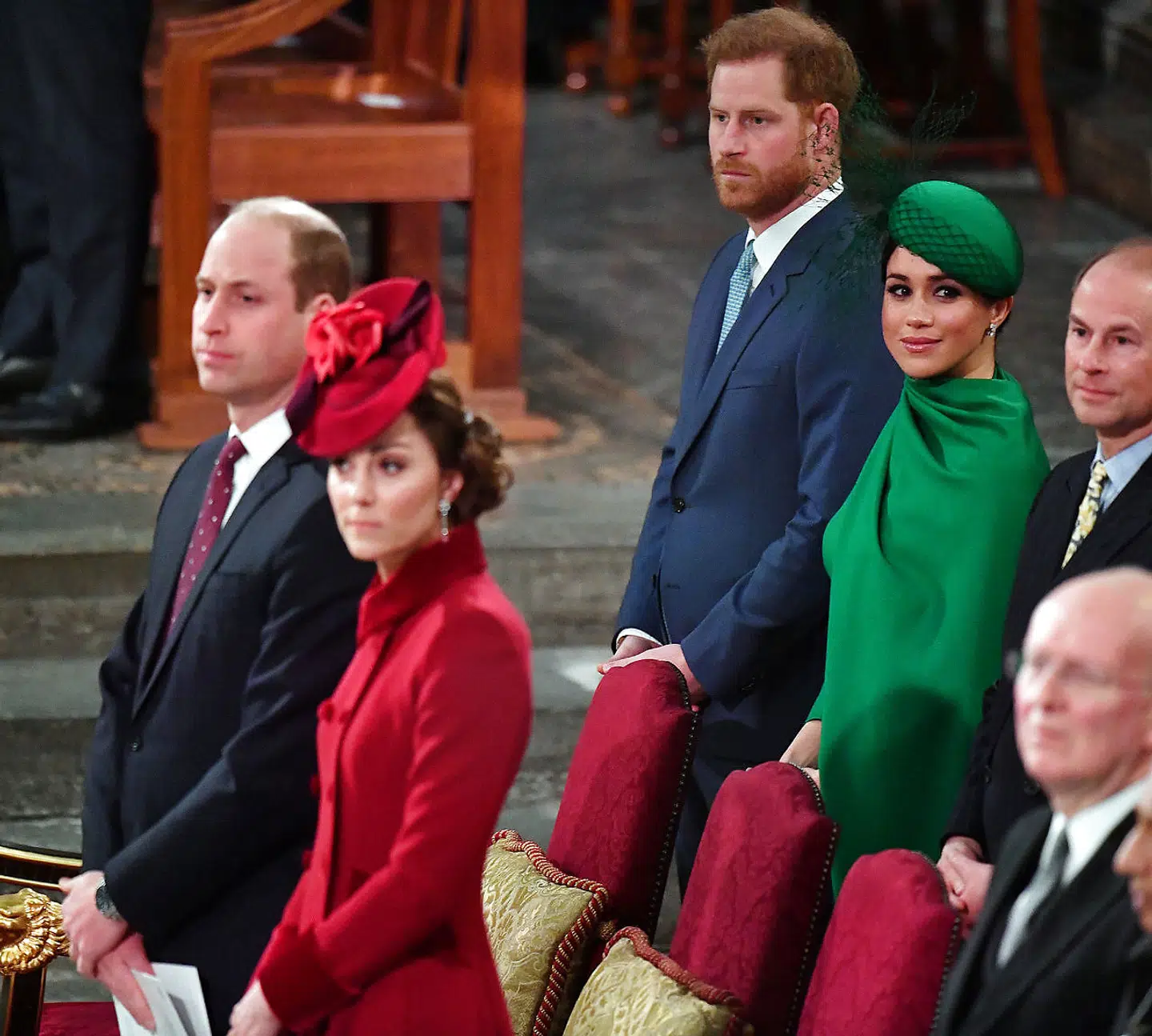 Der var langt mellem smilene i Westminster Abbey mandag, hvor Harry og Meghan havde deres sidste officielle optræden som kongelige.