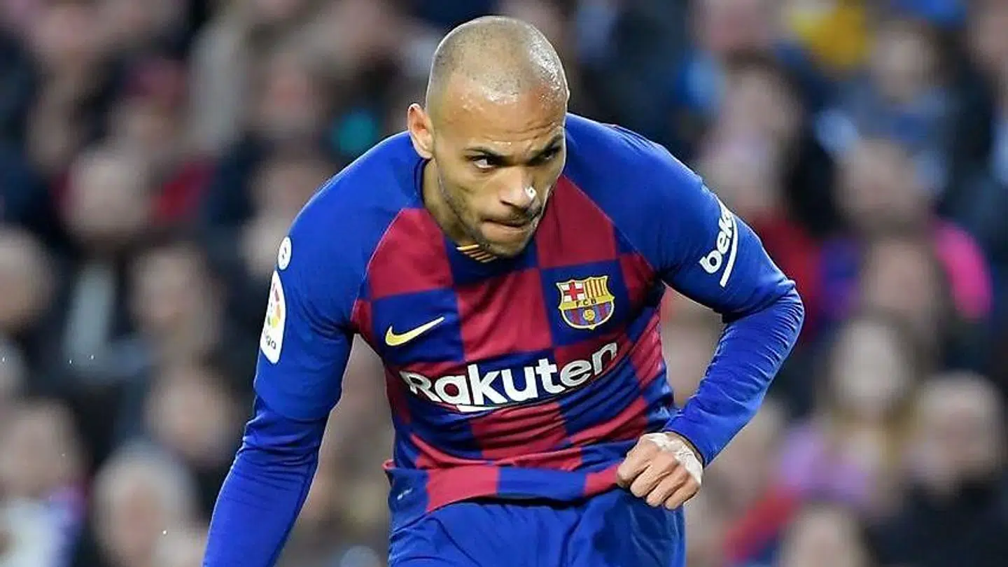 Martin Braithwaite spillede stort set hele kampen for FC Barcelona lørdag aften.