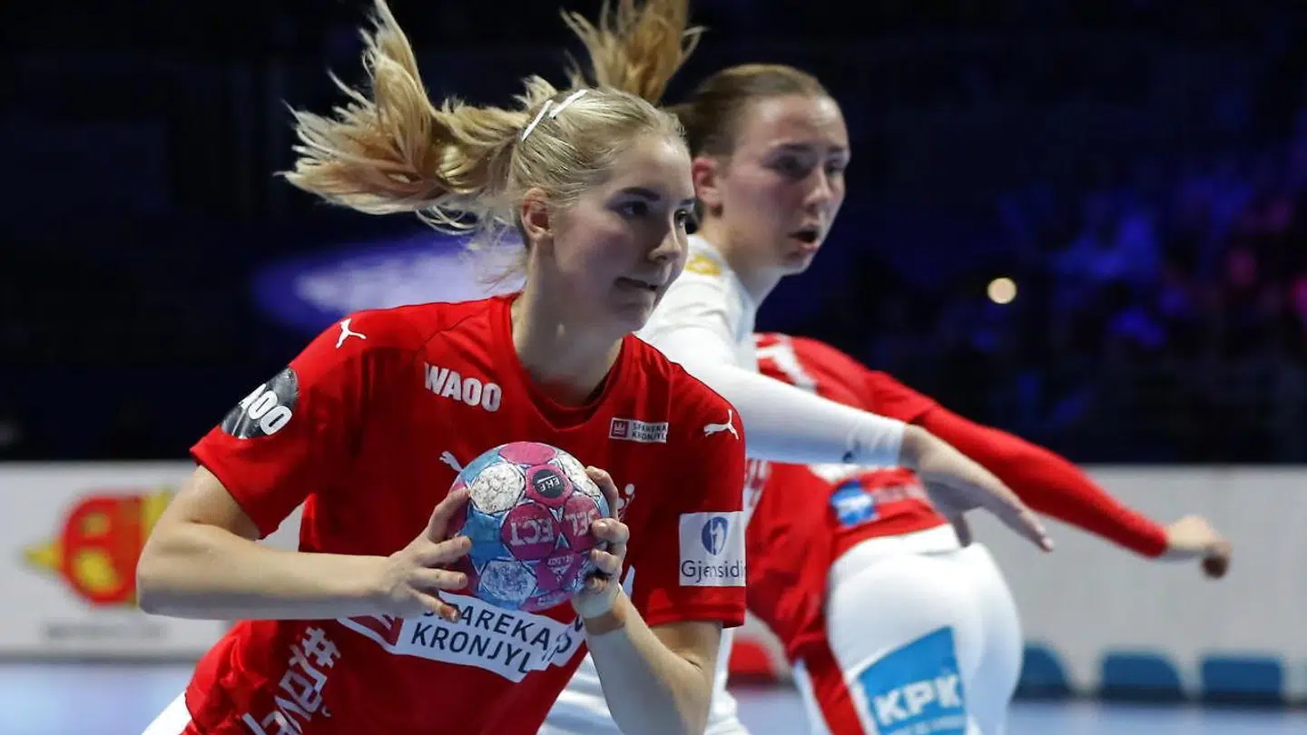 Mette Tranborg i aktion ved EM i Nantes i december 2018.