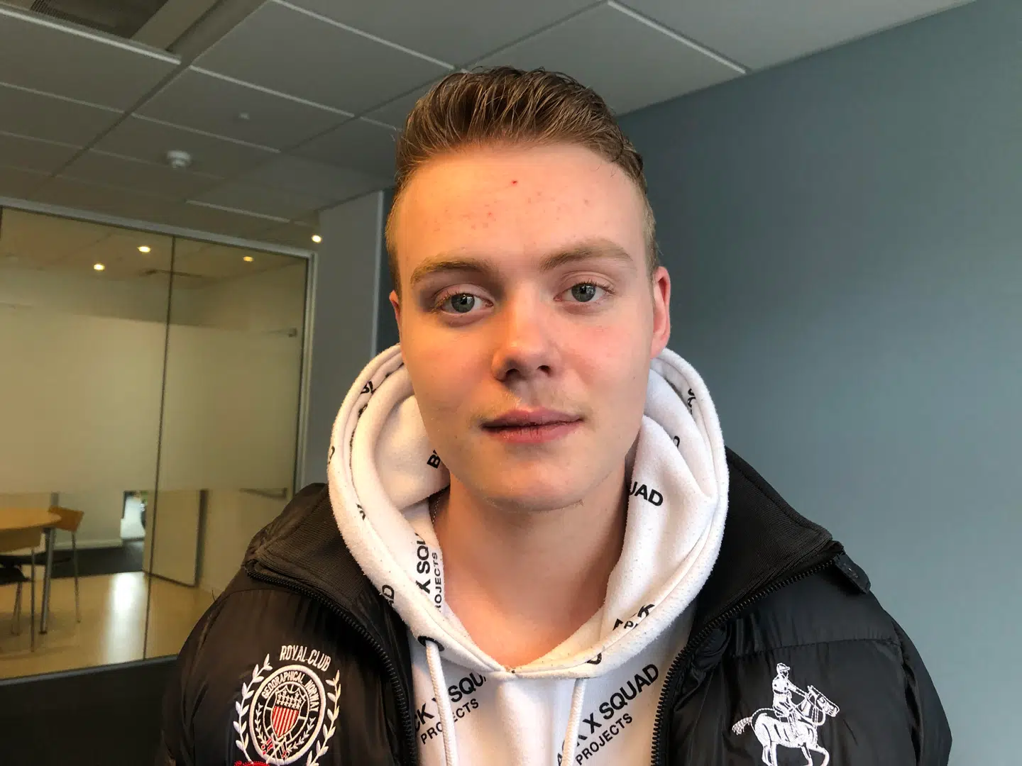 Marcus Alexander Aroli på B.T.s redaktion fem dage efter det voldelige overfald på Albertslund Station