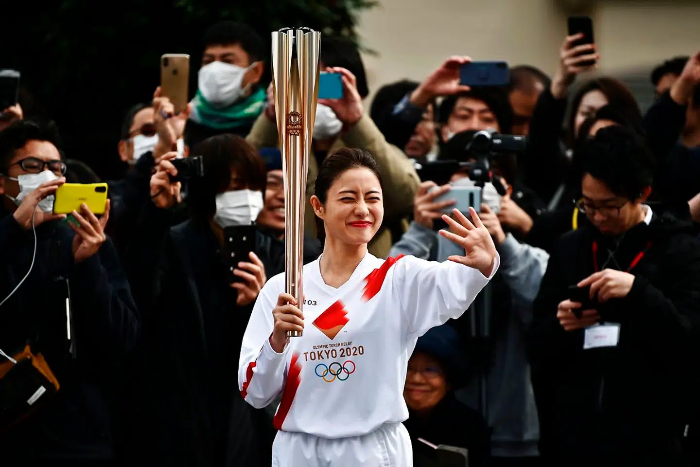Der har i februar været et olympisk fakkelløb i Japan.