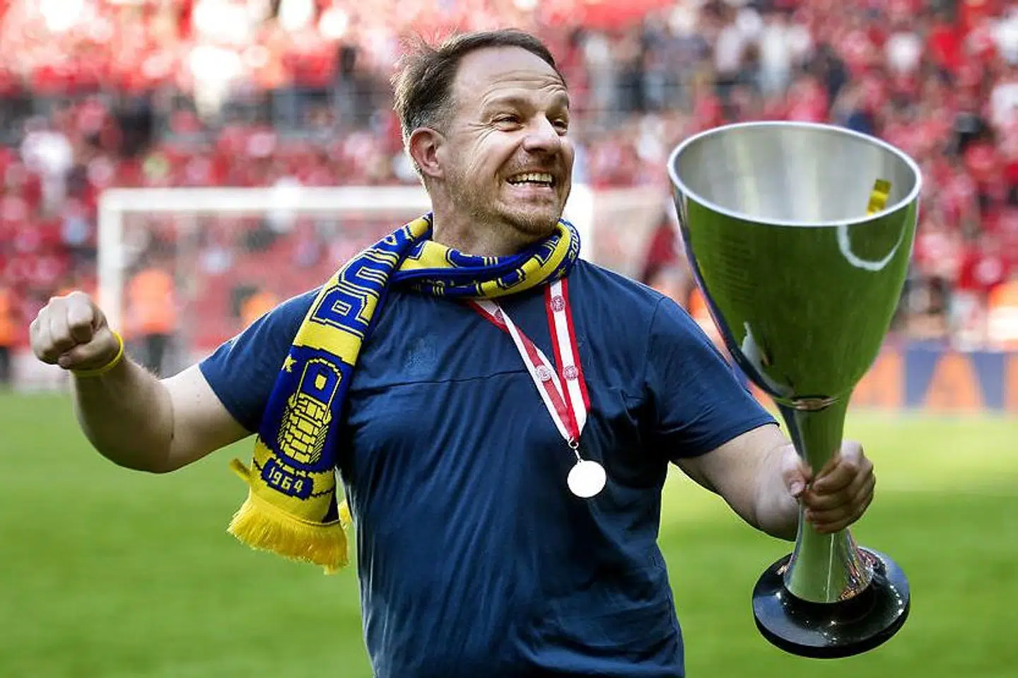 Brøndby slog Silkeborg med 3-1 i pokalfinalen i 2018 og tog første trofæ siden 2008. Allerede i næste uge kan den næste titel komme, hvis holdet vinder Superligaen.