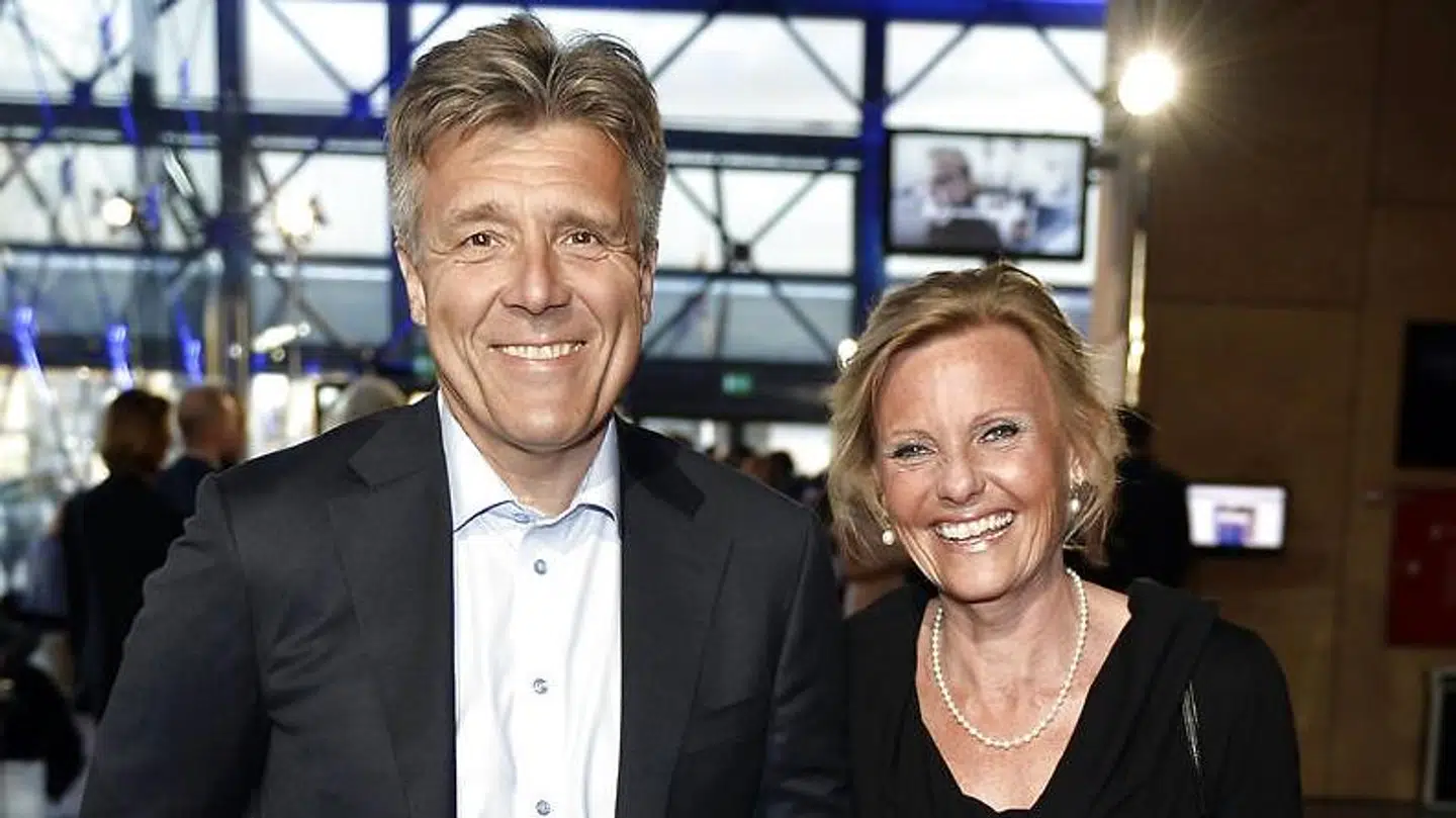 Dorte Fals i selskab med sin mand Klaus Bundgård til jubilæumsshow i DR-Byen i 2005.