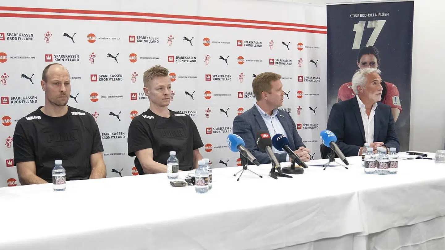 Jesper Jensen præsenteret som ny landstræner for kvinderne på et pressemøde i Kolding mandag den 2. marts 2020.. (Foto: Claus Fisker/Ritzau Scanpix)