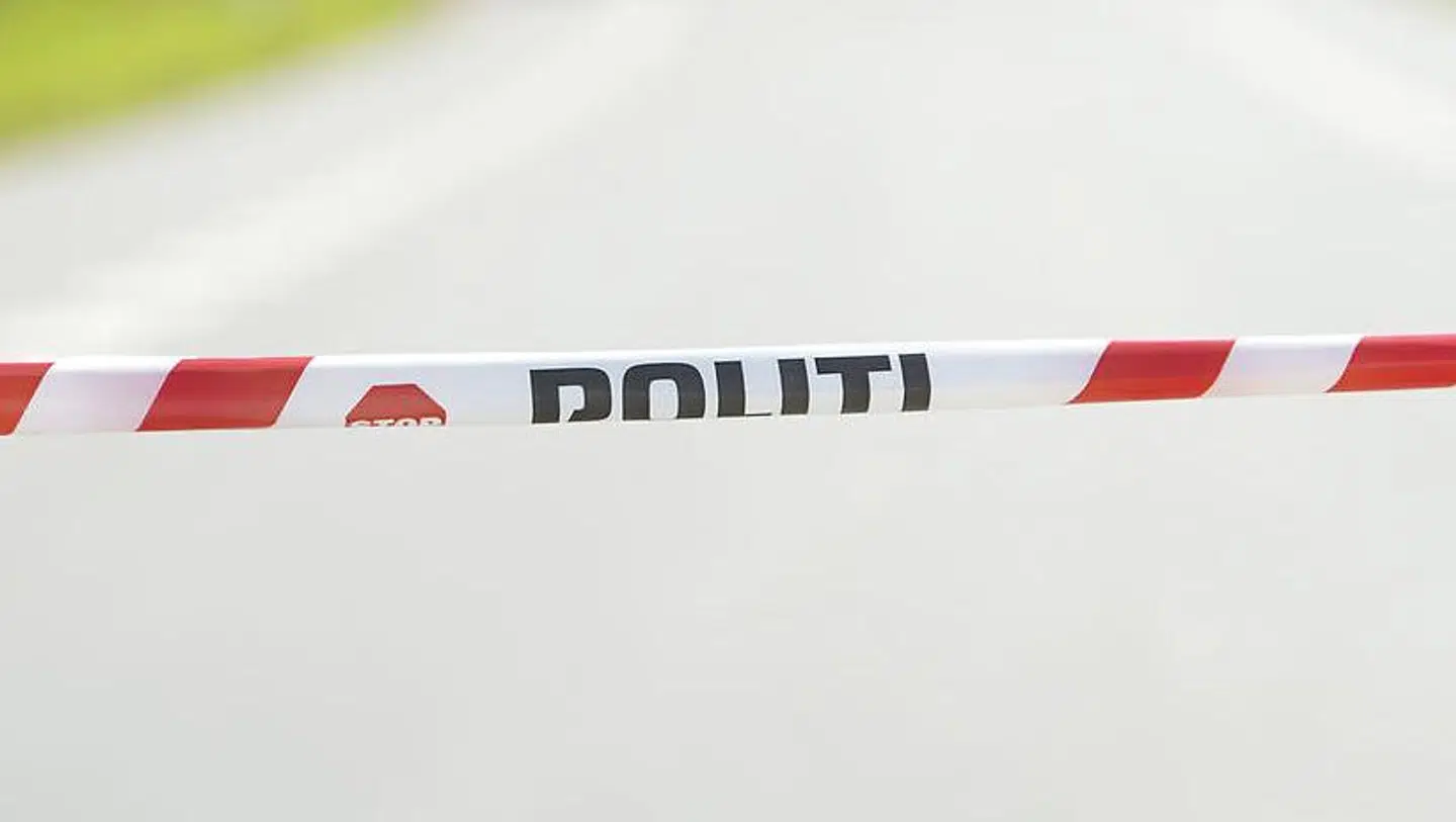 Arkivfoto af politiafspærring.