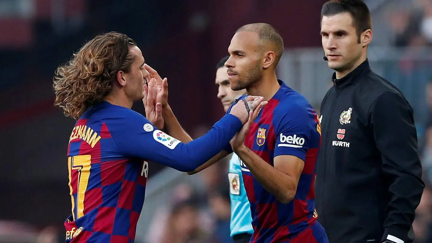 Martin Braithwaite fik sin Barcelona-debut mod Eibar 22. februar.
