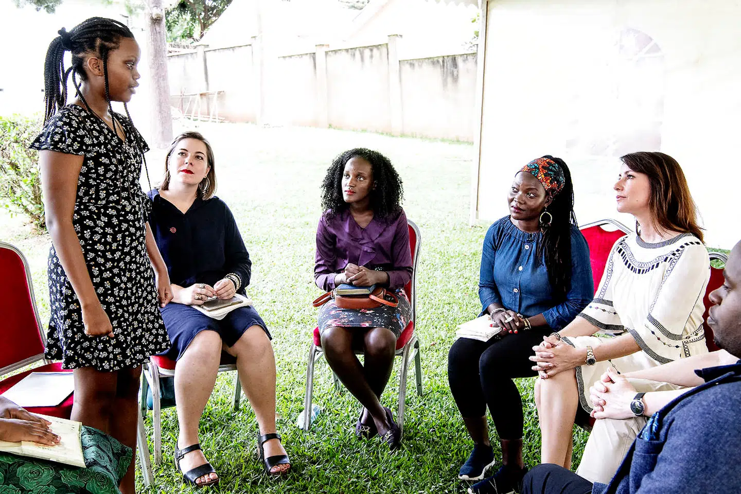 Prinsesse Marie blev meget bevæget, da 11-årige Karen Keza Matsiko læste et digt op.
