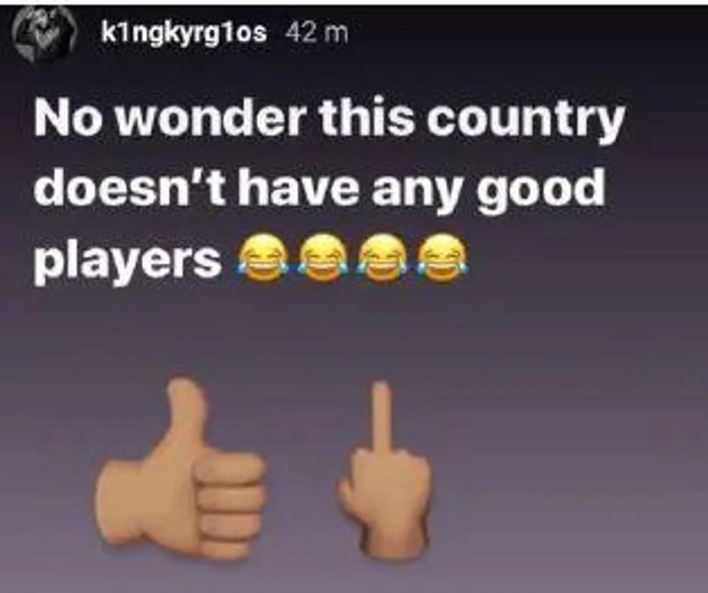 Nick Kyrgios holdt sig ikke tilbage på Instagram.