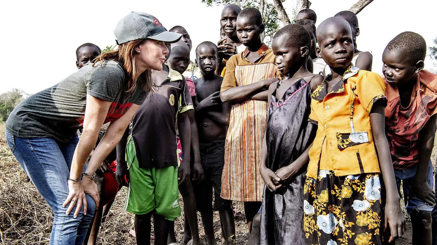 Torsdag d. 27. februar besøgte prinsessen flygtningekvinder og -børn i Arua.