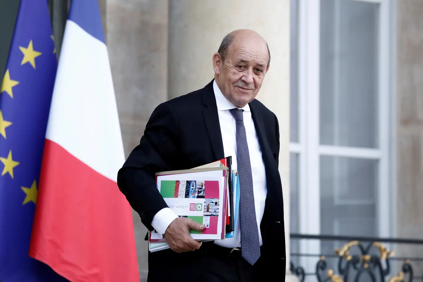 Frankrigs udenrigsminister, Jean-Yves Le Drian, fordømmer fredag Syriens regering og Rusland for at svigte deres løfter om at nedtrappe kampe i den syriske provins Idlib og tage hensyn til internationale humanitære love. Benoit Tessier/Reuters
