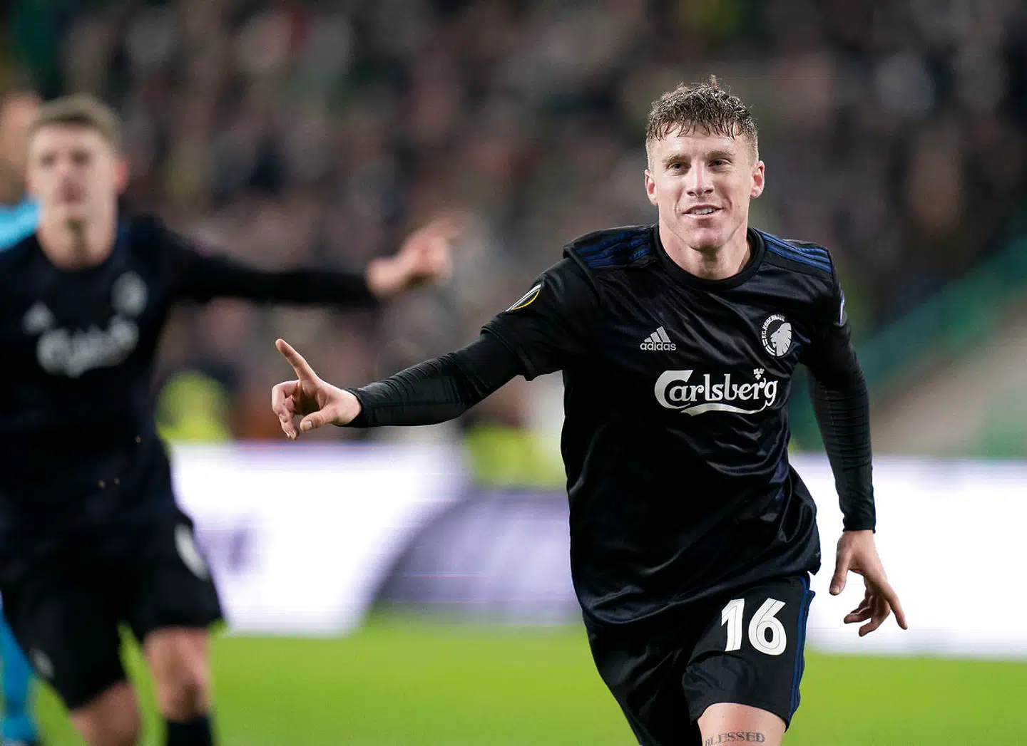 Pep Biel til 1-2 mål under Europa League kampen mellem Celtic-FCK på Celtic Park, torsdag den 27 februar 2020. (Foto: Liselotte Sabroe/Ritzau Scanpix)