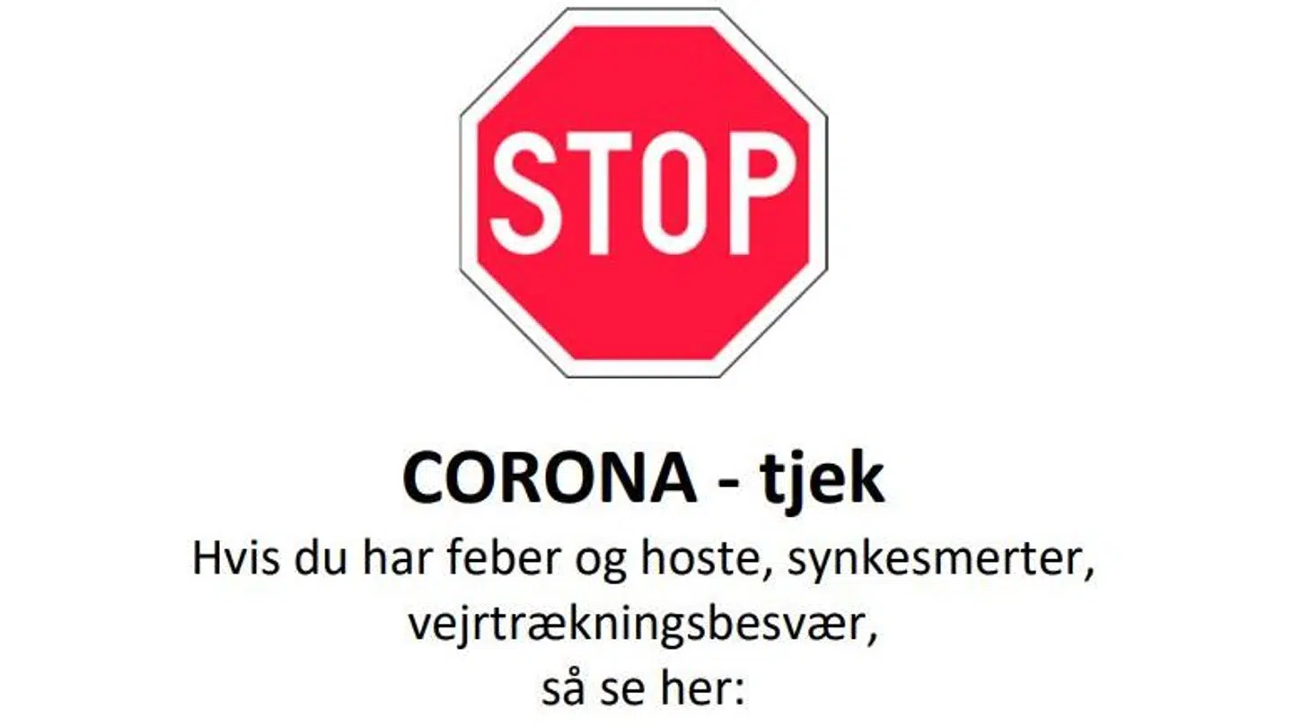 Her ses plakaten, som du kan møde ved døren hos din læge.