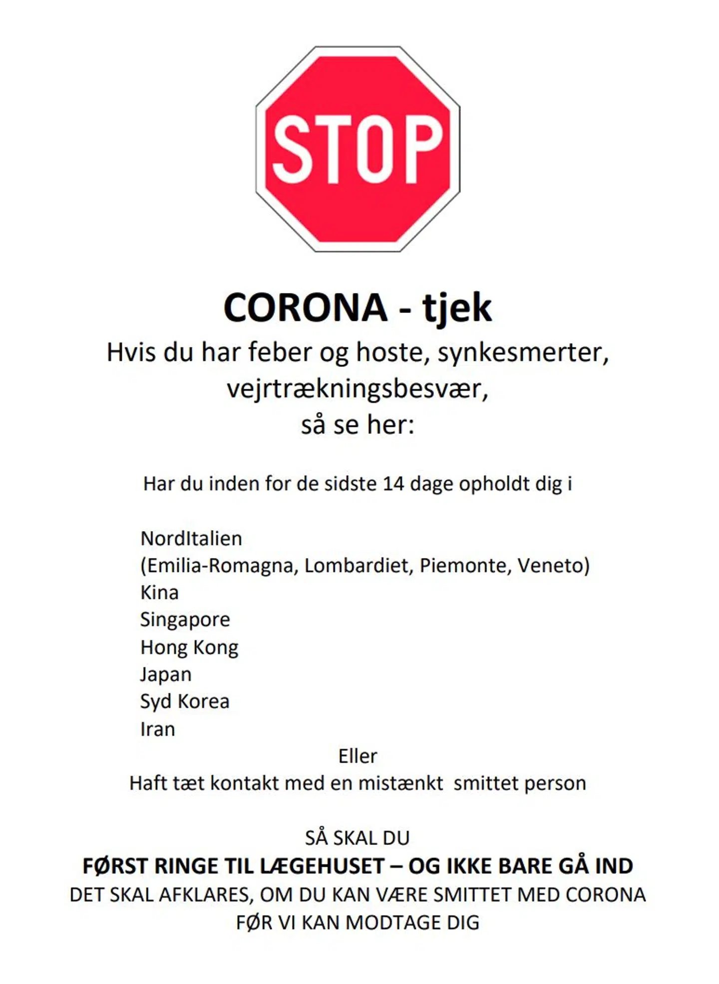 Her ses plakaten, som du kan møde ved døren hos din læge.