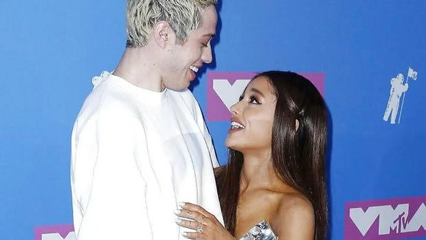 (Arkiv) Pete Davidson og Ariana Grande.
