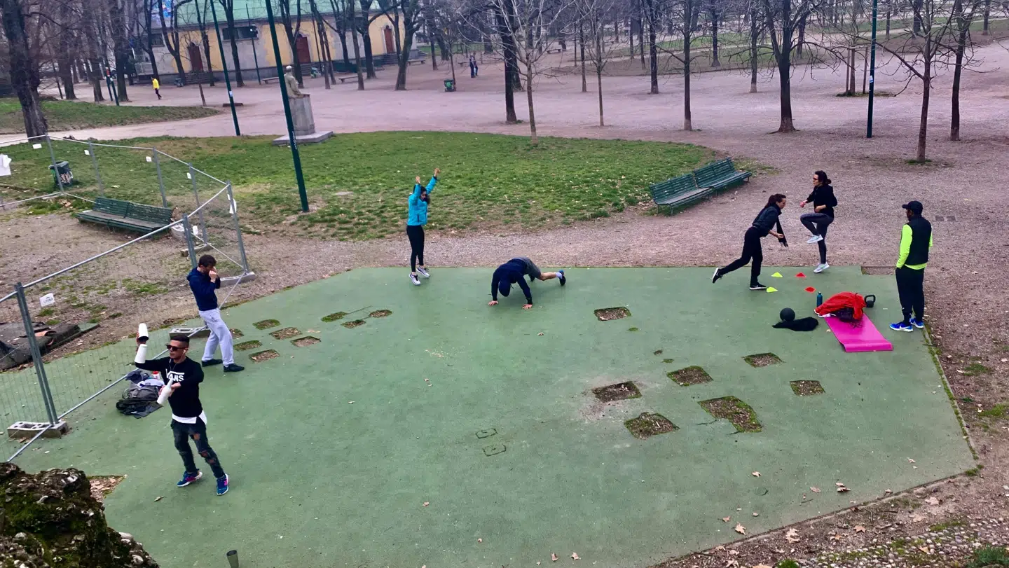 Nogle fitnesscentre er lukket ned. Men parken har altid åbent.