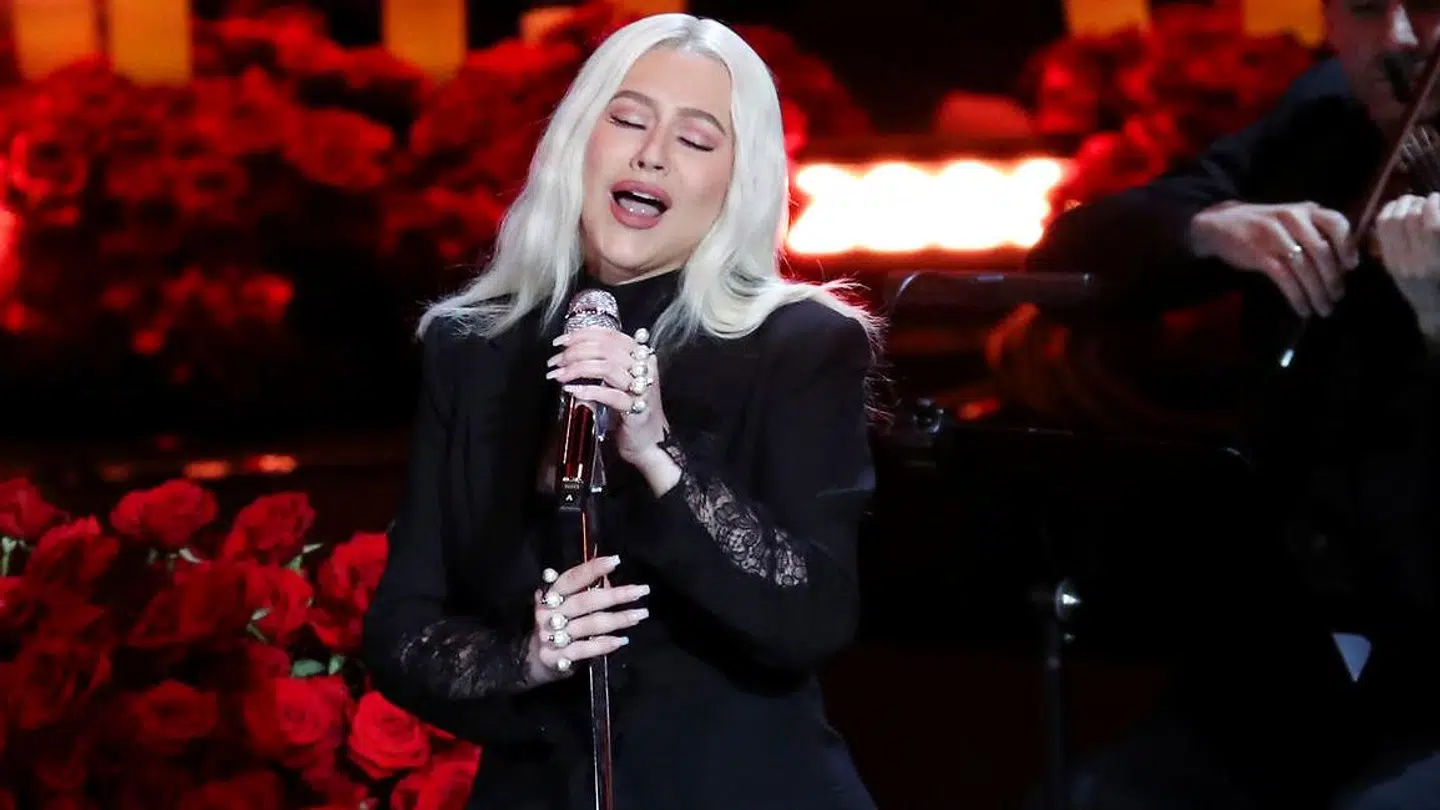 Christina Aguilera var på scenen, og det måtte der gerne tages billeder af.