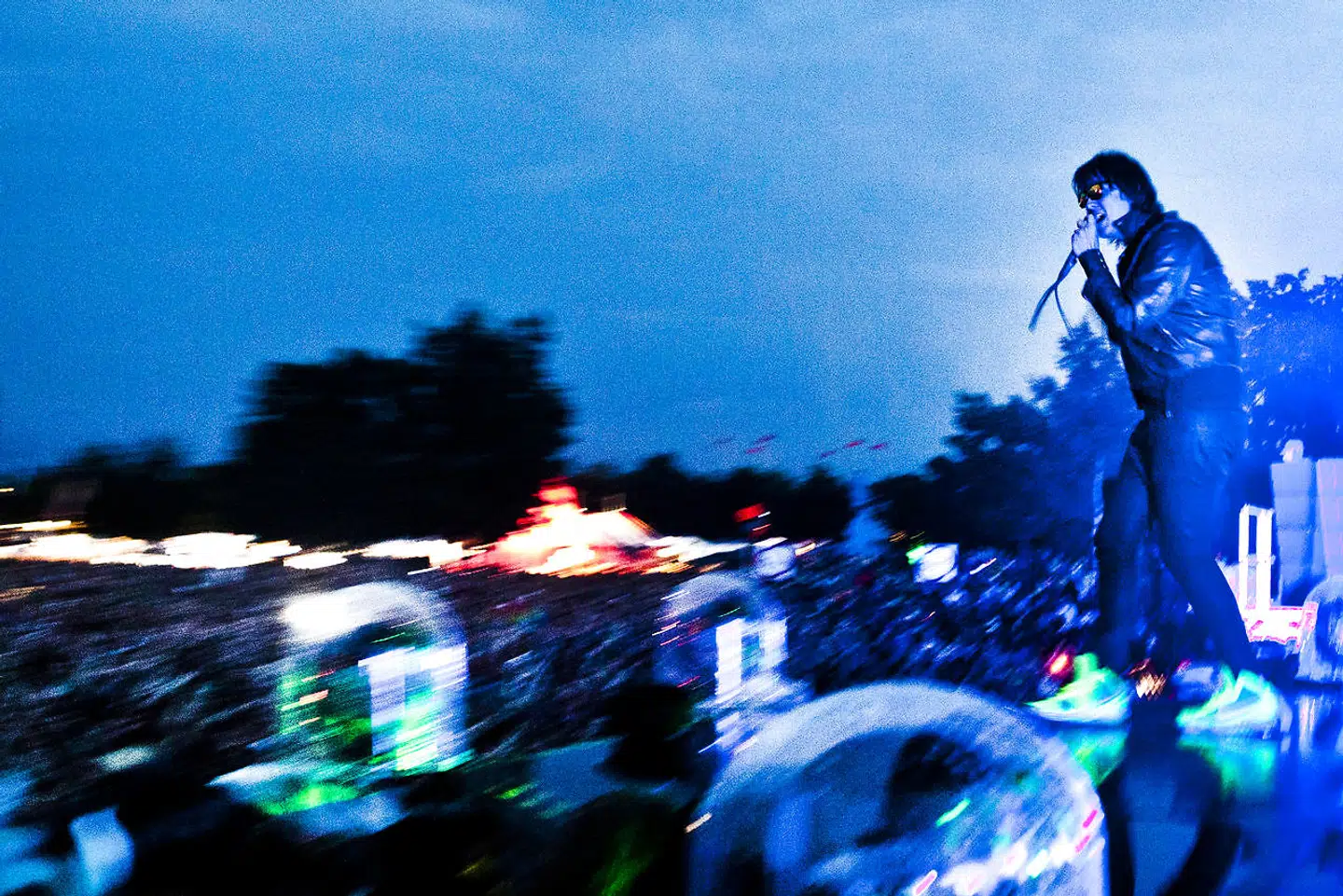 Her ses The Strokes fra deres sidste Roskilde-koncert tilbage i 2011.