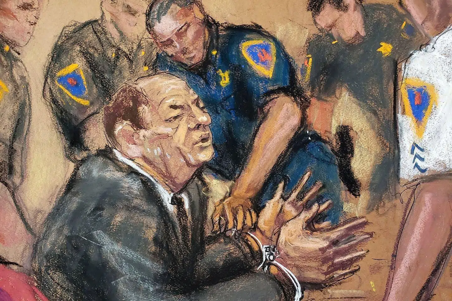 'Jeg er uskyldig. Hvordan kan den slags ske i USA,« udbrød Harvey Weinstein efter han blev fundet skyldig og lagt i håndjern.