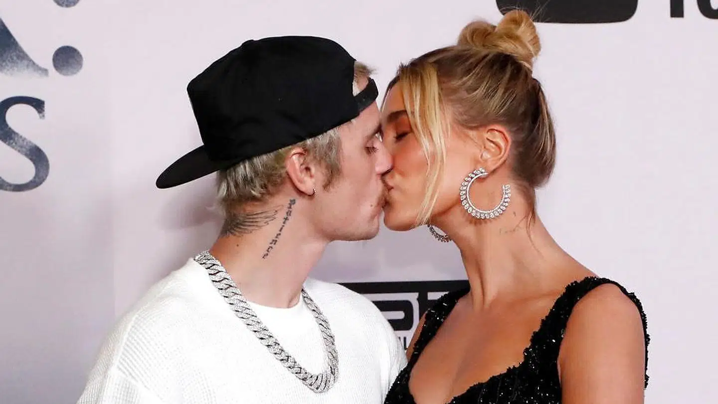 Parret fotograferet i forbindelse med premieren på Justin Biebers Youtube-serie 'Seasons'.