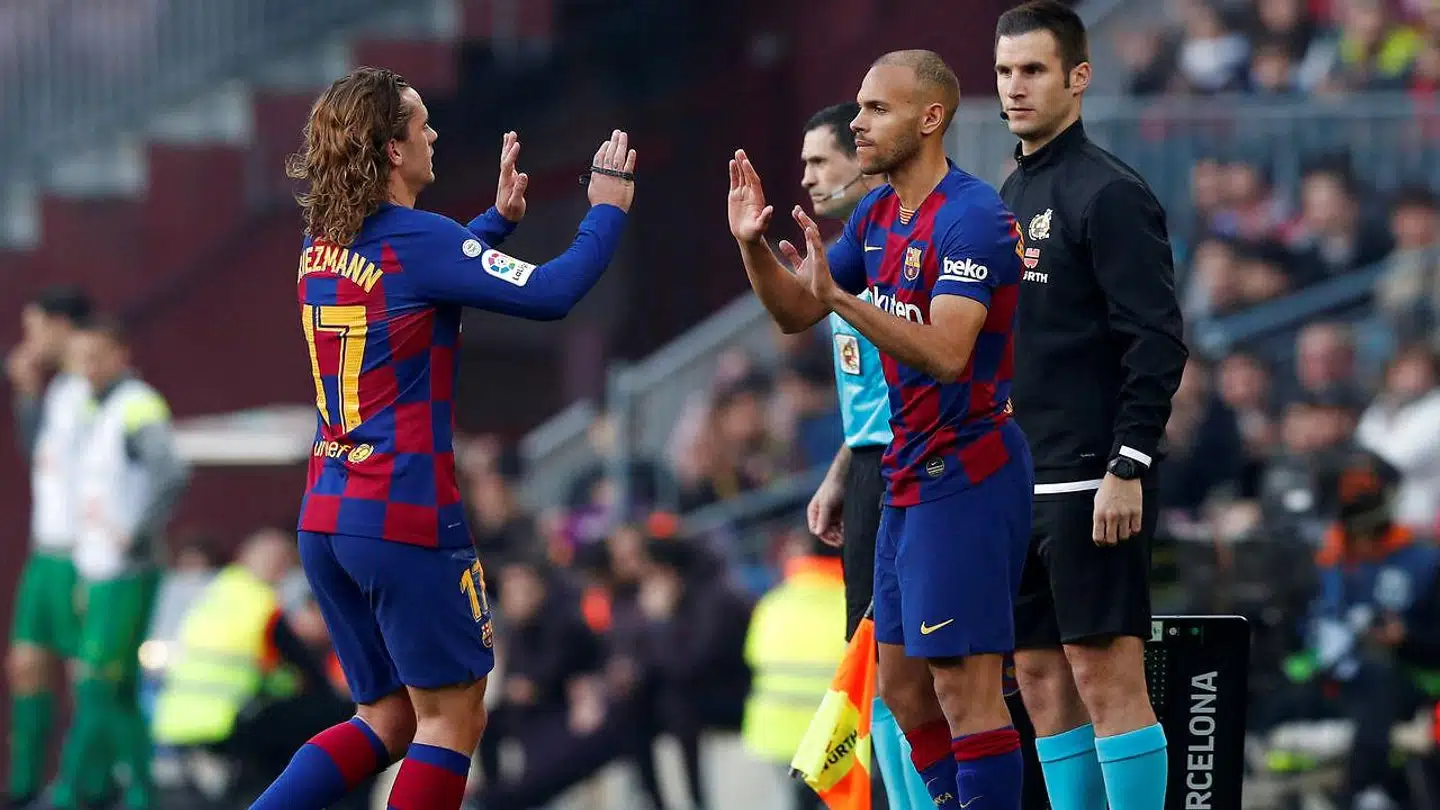 Martin Braithwaite blev skiftet ind lørdag mod Eibar.