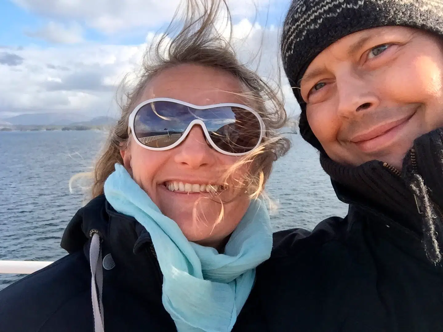 Mette Nybo med sin mand, Thomas. PRIVATFOTO