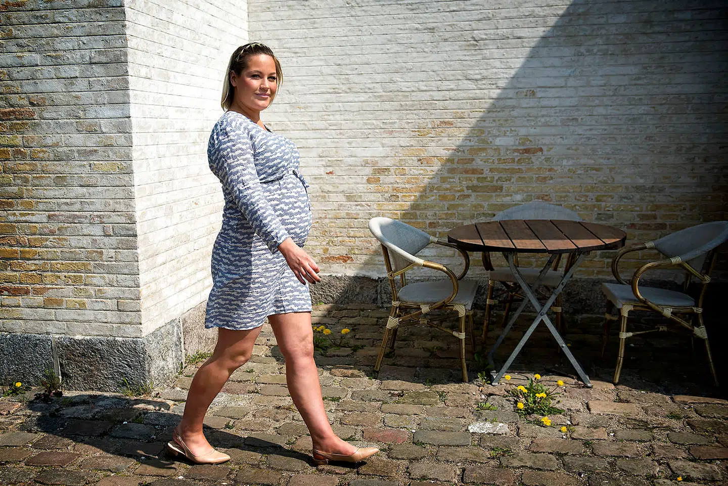 Amalie i 2016, da hun var højgravid med datteren Josephine