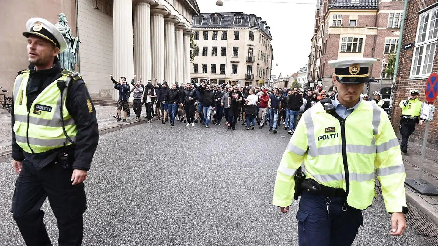 Sådan så det ud, da Røde Stjerne-fans gæstede København inden Champions League-kampen mod FC København i august 2019.