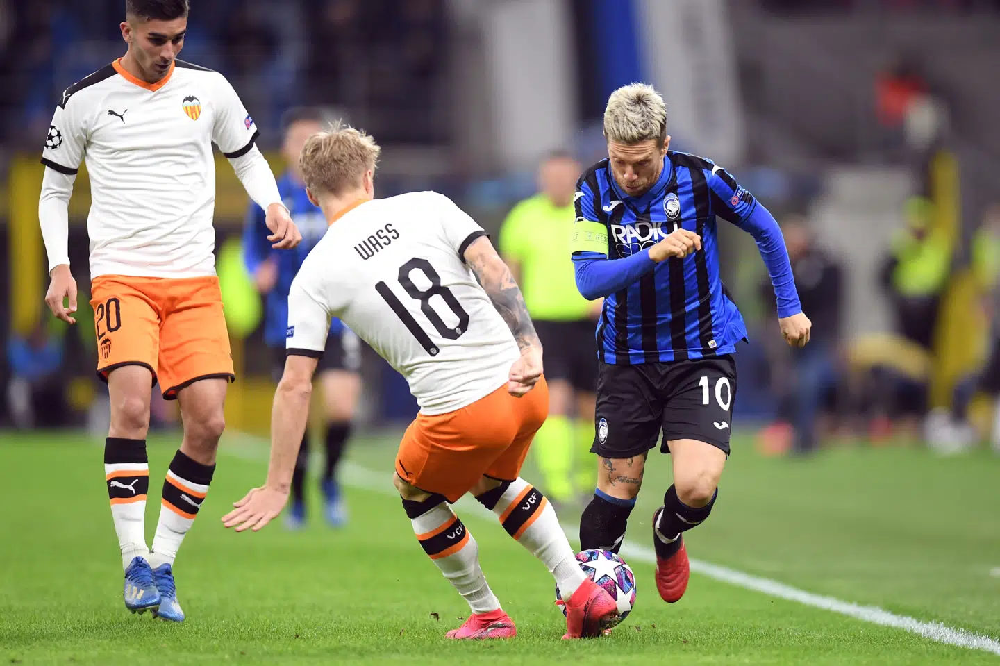 Daniel Wass spillede samtlige 90 minutter for Valencia mod Atalanta. Daniele Mascolo/Reuters