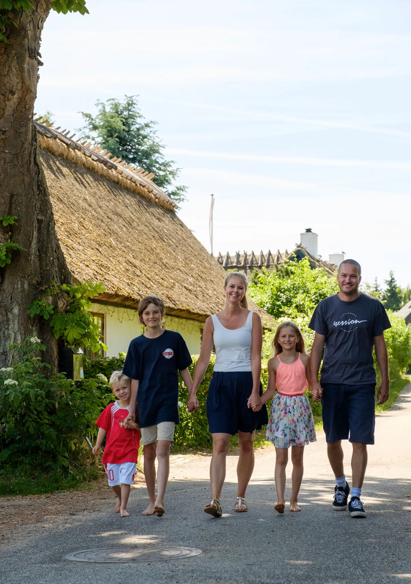 Malene, Gordon og deres tre børn Hannibal, Wilma og Walter