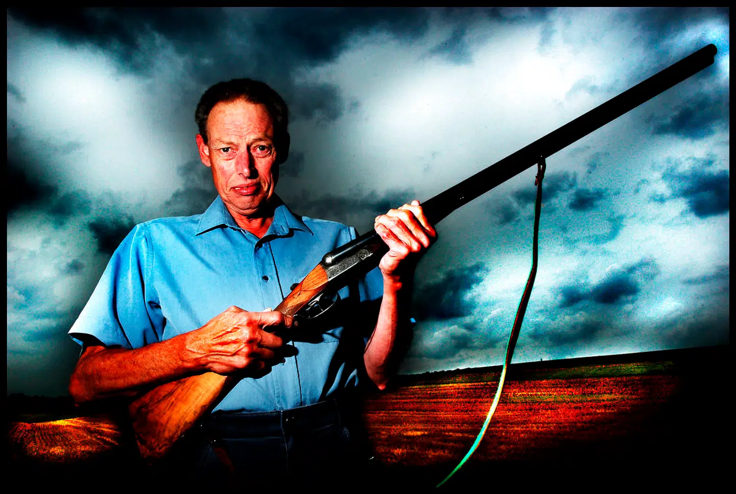 Grev Ingolf her på en af sine marker i sine yngre dage med et jagtgevær, der har tilhørt kong Christian X.