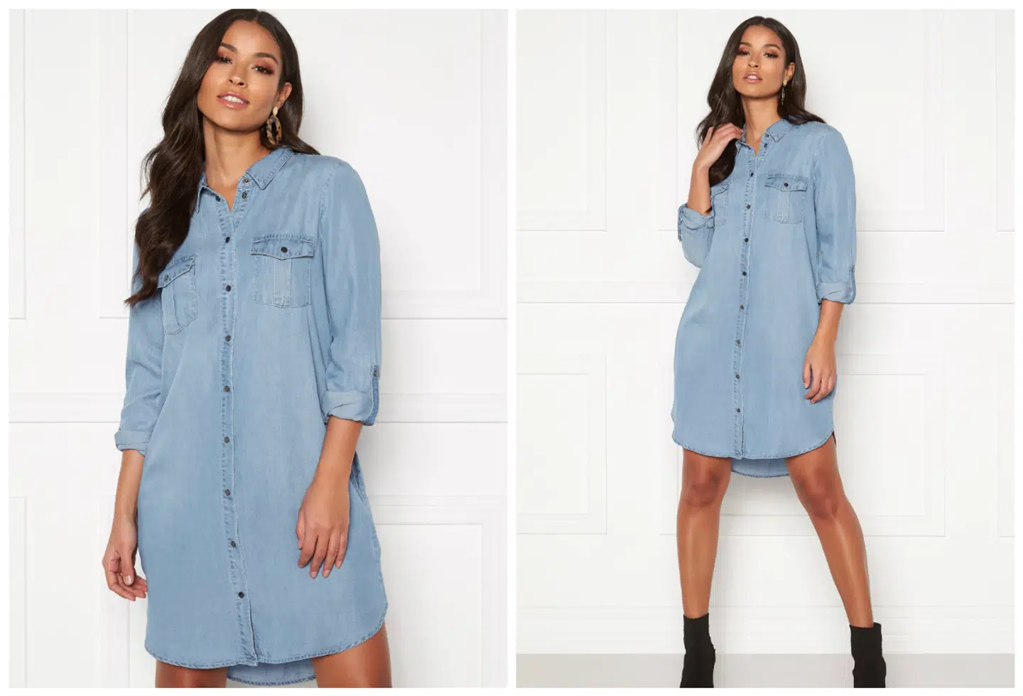 Denimkjole med et sporty look
